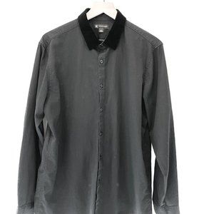 INC Velvet Collar Dress Shirt
